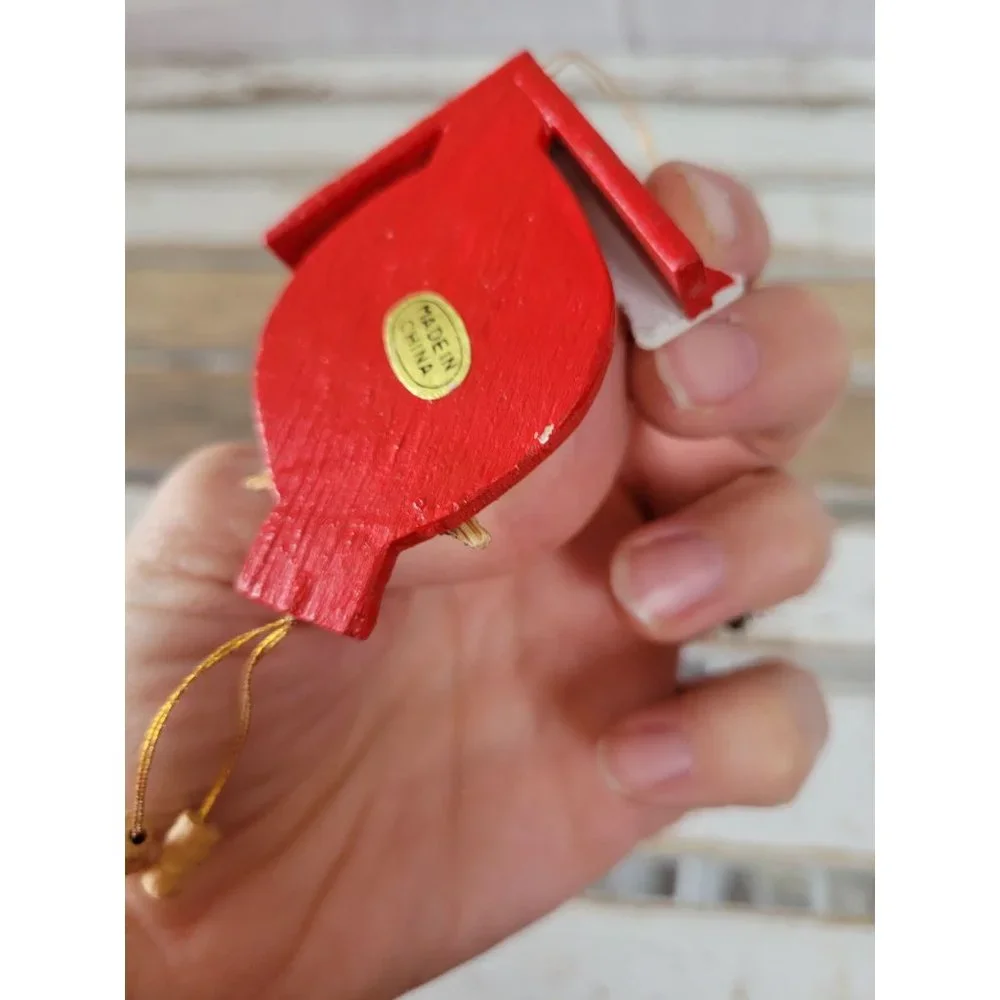 Wooden vintage cuckoo clock ornament‎ mini Xmas tree
